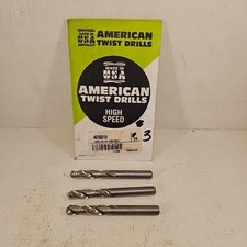 NEW LOT OF 3 AMERICAN TWIST AE50019 19/64 HS RH S/M DRILL MADE IN USA