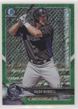 2018 Bowman Chrome Prospects Green Shimmer Refractor 19/99 Brian Mundell fm0
