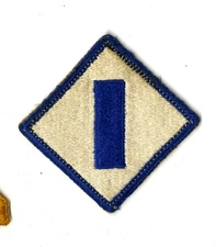 1st Service Command White Back Patch WWII Vintage New England