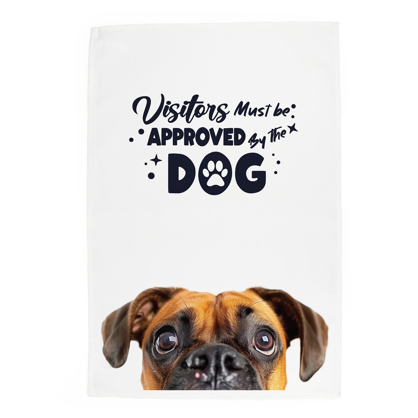 Novelty Dog Tea Towel - Boxer Kitchen Dish Towel/Drying Cloth Gift