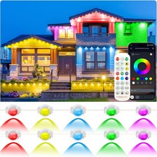 200Ft Permanent Outdoor Lights for House, App Remote Control, RGB Smart Eaves