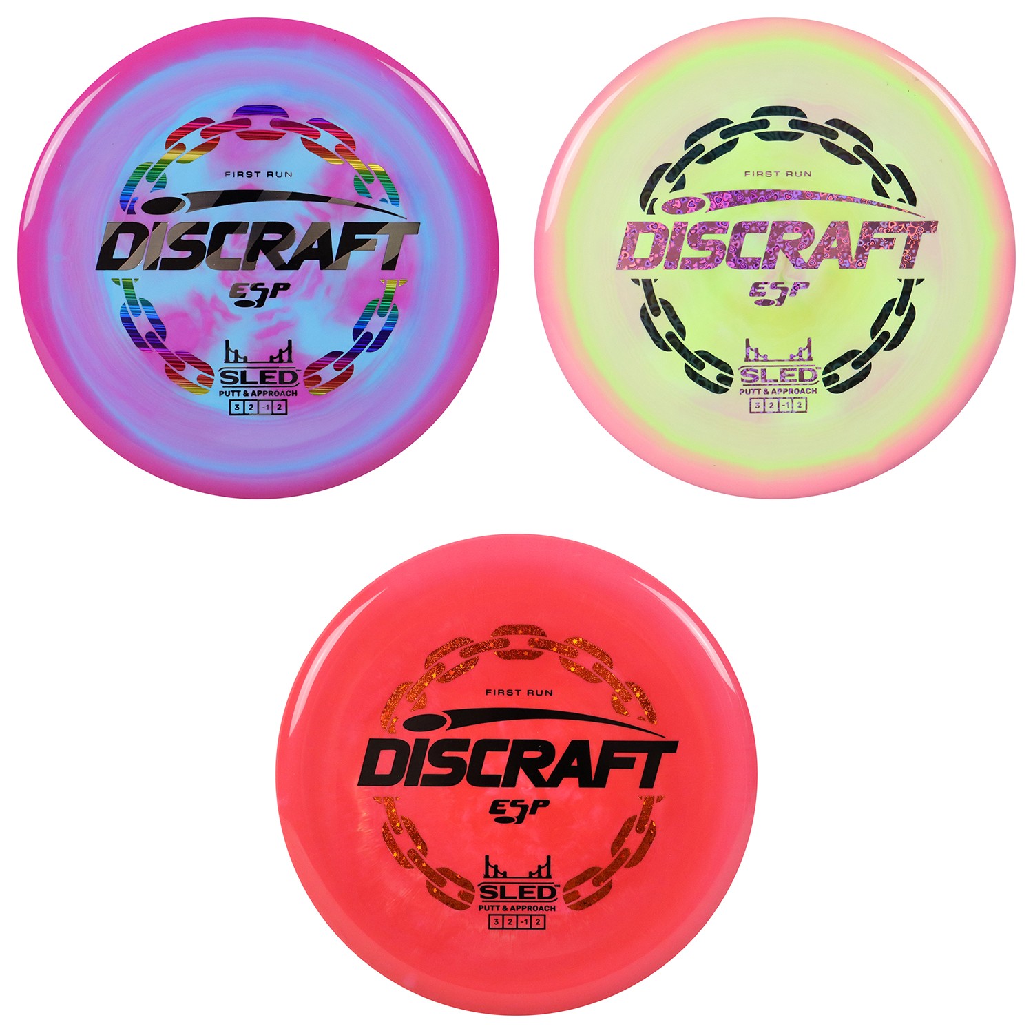 Discraft Disc Golf First Run ESP Sled Putt and Approach 3/2/-1/2 - Choose Exact