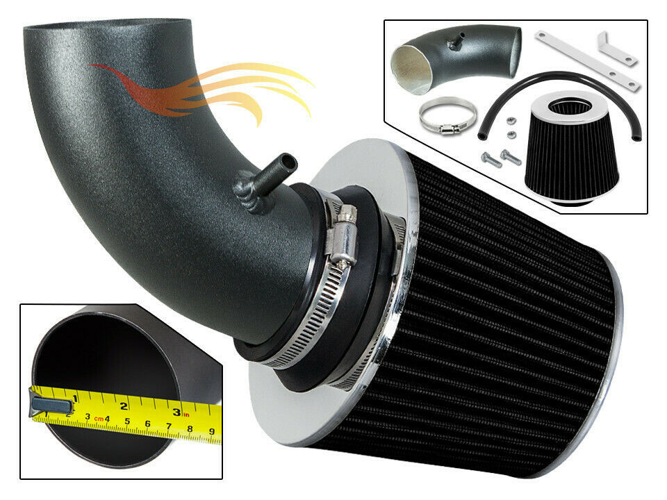 BCP RW GREY For 03-06 Chrysler PT Cruiser 2.4L Turbo Air Intake System +Filter