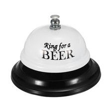 Desk Call Bell, 3.3" Desk Service Bell for Restaurant(BEER, Black White)