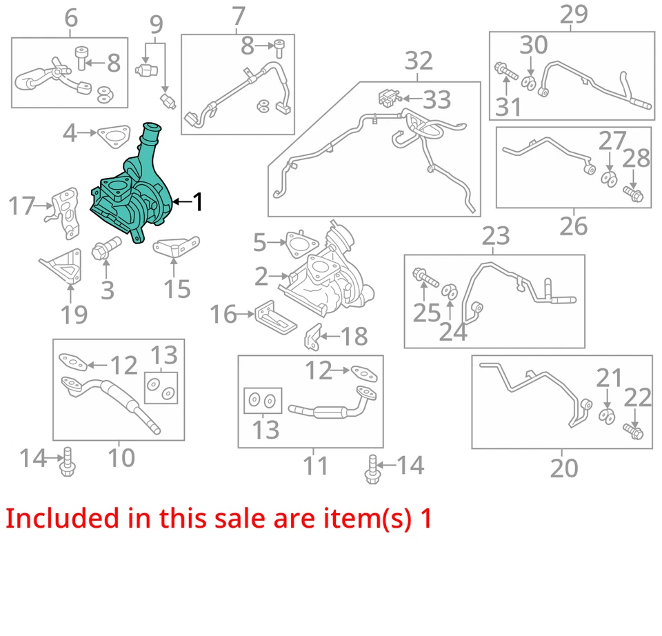 林肯 MKS MKT Explorer 涡轮增压器 涡轮增压器 3.5L,R 79k 原始设备制造商 — 第 4/4 张图片
