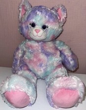 Build A Bear Workshop PASTEL SWIRL KITTY Cat Plush 16 Inch EUC