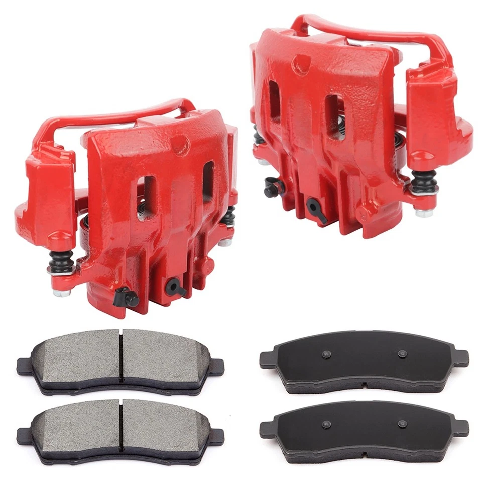 Rear Brake Calipers & Ceramic Pads For 2001-2004 Ford F-350 Super Duty 4WD RWD - Image 3 of 4