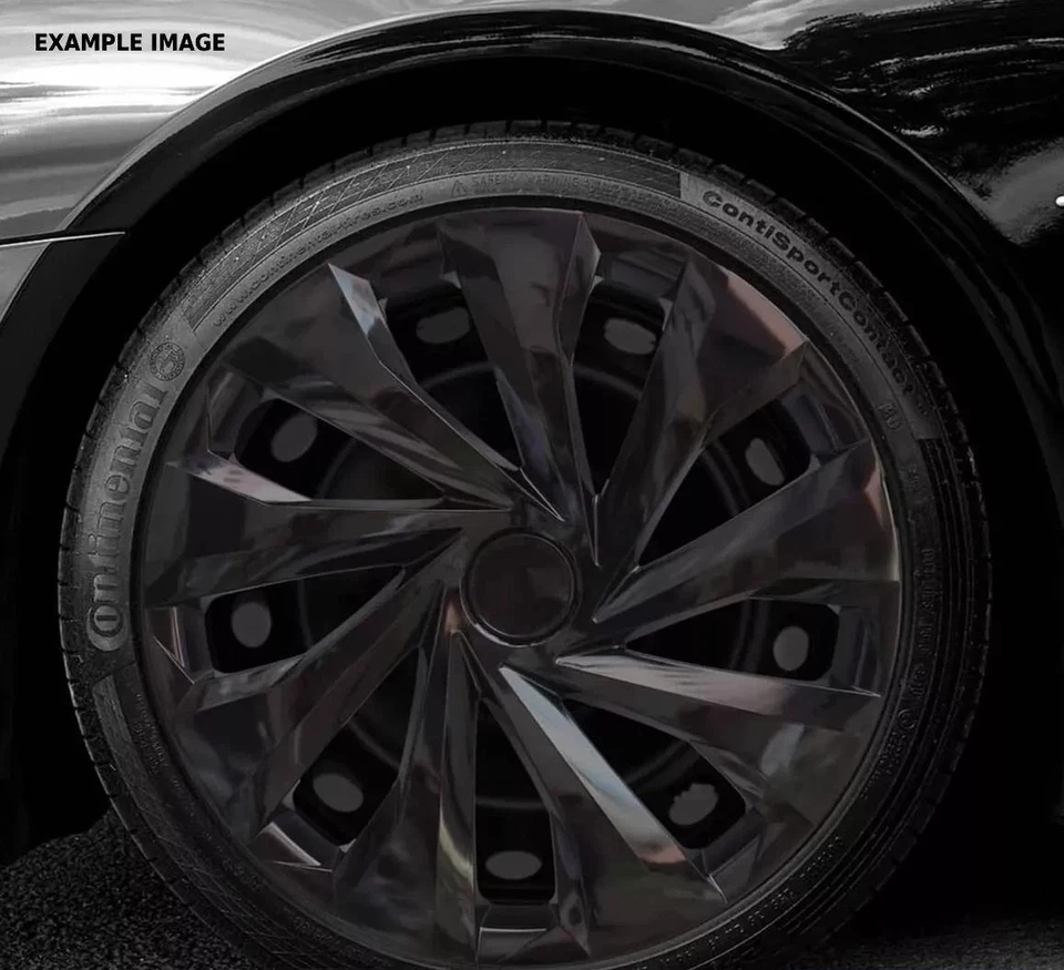 Juego de 4 tapacubos de 15" para protector de cubierta de rueda completa negro para Freightliner Foto 4 de 4