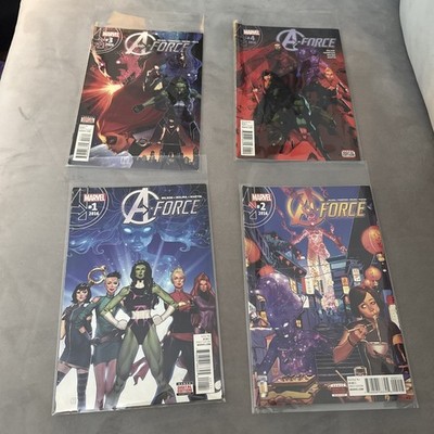 A-Force Lot of 4 #1,2,3,4 Marvel (2016) 2nd Series Comic Books