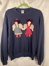 VTG Women s Jerzees Blue Crewneck Sweatshirt With Sewn Country Girls Size Large