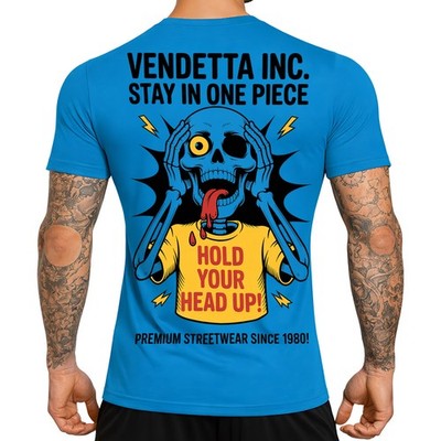 Vendetta Inc. Herren Shirt Hold Your Head Up Ocean blau  kurzarm TShirt M-3XL