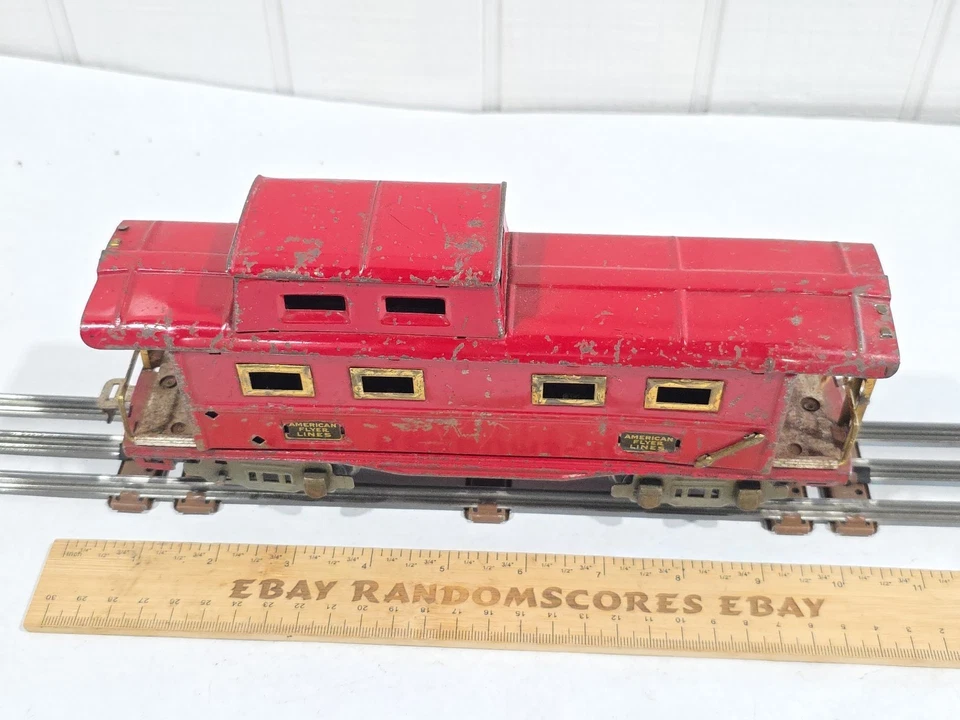 As Is American Flyer 321 Prewar O Gauge Tin Caboose Lights Not Working - Image 4 of 4