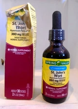 Spring Valley Liquid Extract St. John’s Wort Hypericum Perforatum - 2 Fl Oz- New