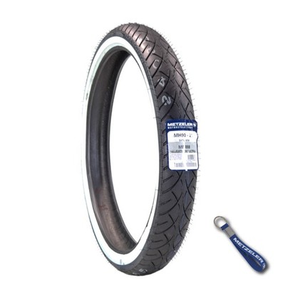Metzeler ME 888 Marathon Ultra White Wall MH90-21 Front Tire with Keychain