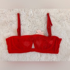 NWT FREE PEOPLE X We Are HAH Wired Bra - blood orange 30-38B      