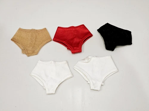 Gene Marshall Doll Lingerie Set – 5-Piece Panties Collection (Gold, Red, Black, - Picture 1 of 2