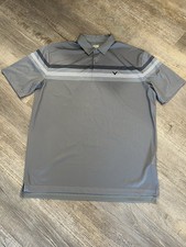 Callaway Mens Golf Polo Shirt Large Opti Dri Golf Short Sleeve Performance Grey