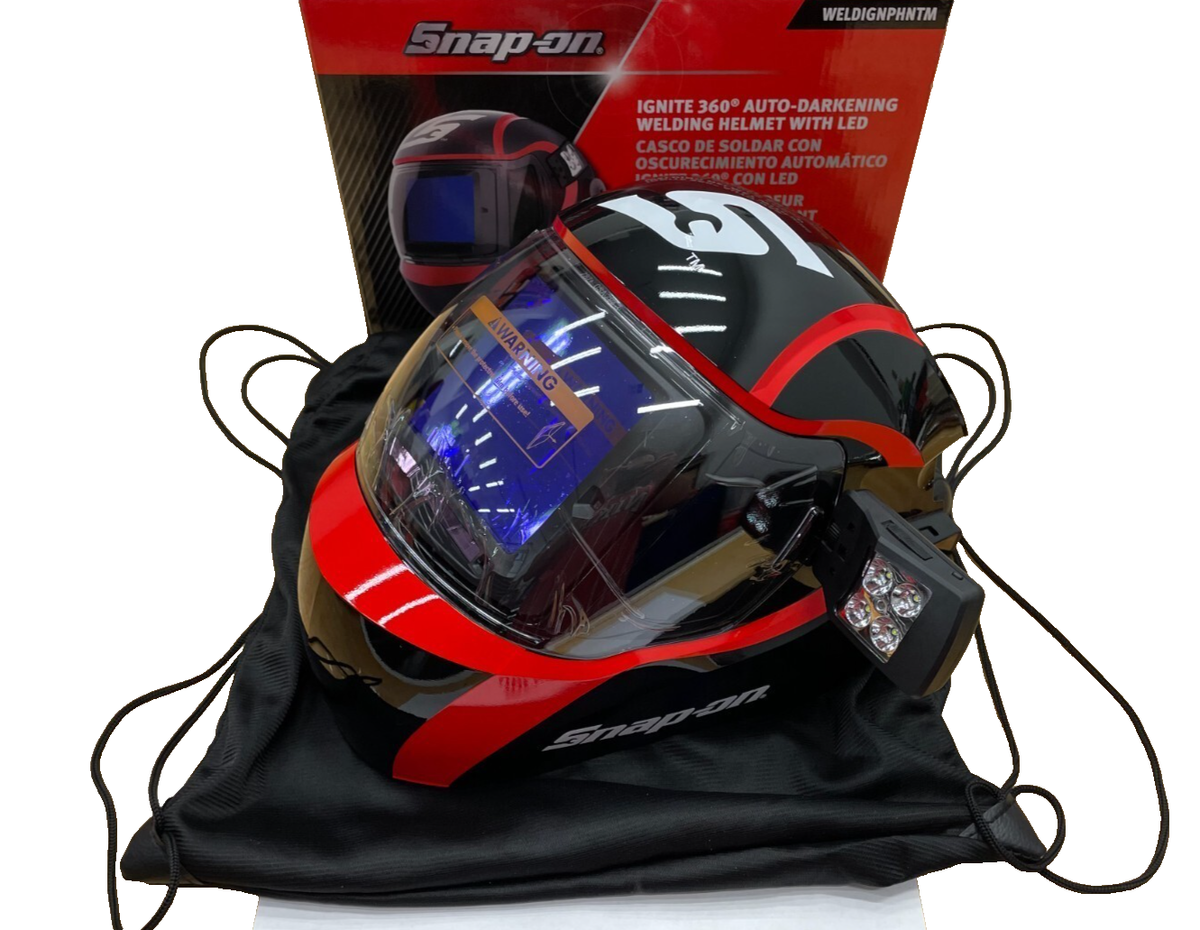 auto darkening motorcycle helmet New Snap-on™ Phantom Auto-darkening Welding Helmet With Light WELDIGNPHNTM