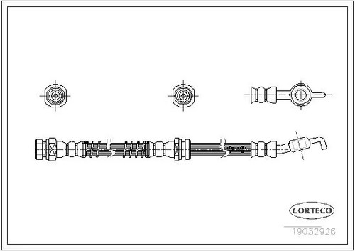 STARK Flessibile Freno Anteriore Per Suzuki Samurai SJ413 – Lunghezza 300 Mm – Filetto FM10x1,0