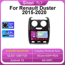 For Renault Duster 2015-2020 Auto CarPlay Car Radio GPS Multimedia Player Screen