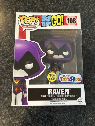 Funko Pop! Teen Titans Go! Raven Glow in The Dark #108 Toys R Us Exclusive F1