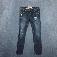 Abercrombie  Fitch Jeans Womens 25x29 Blue Denim Cotton Stretch Distressed