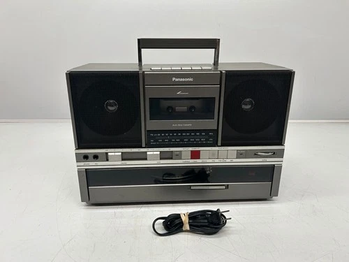 Vtg Panasonic SG-J500 AM FM Radio Cassette Record Player Boombox Portable Works