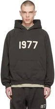 Essentials Fear Of Gods 1977 Iron Hoodie Authentic- Black
