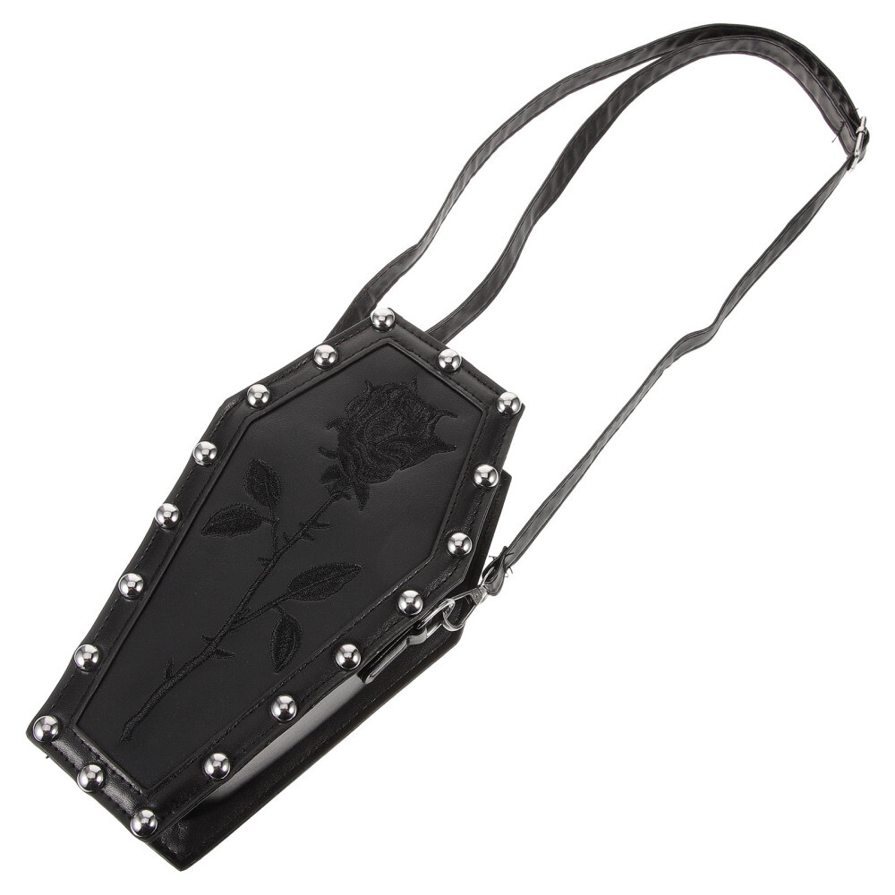 Shoulder Bag Gothic Crossbody Bag Coffin Shape Handbag Novelty Shoulder-image