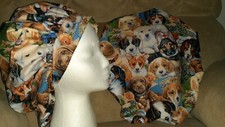 Puppies Allover Medical Surgical Bouffant Scrub Hat SIZE LARGE