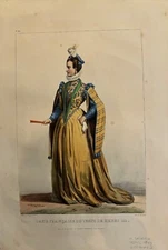 Should. Give me French time Henri III. Original color lithograph. Paris 1844