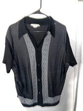 Towncraft DB par excellence Penneys button up short sleeve XL black collar VTG