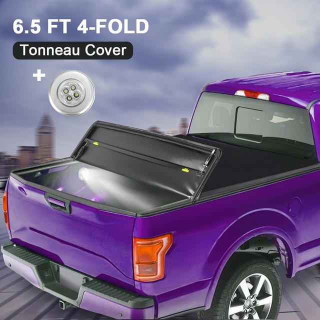 6.5FT 4Fold Soft Truck Bed Tonneau Cover For 0408 F150 0508 Lincoln