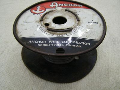 Vintage Anchor Wire Co. Tin Spool Goodlettsville Tenn. Some Wire 5'' Diameter
