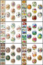 Easter Egg Wraps for 42 Hen Eggs, 6 Sleeves, 42 Designs, Heat Shrink, Pysanka 1