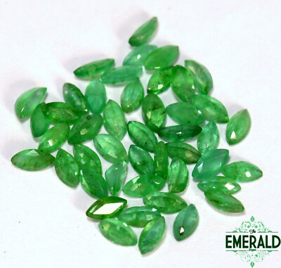 4x2 mm Natural Emerald Marquise Cut Lot 15 Pcs 1.08 CTS Unheated Loose Gems