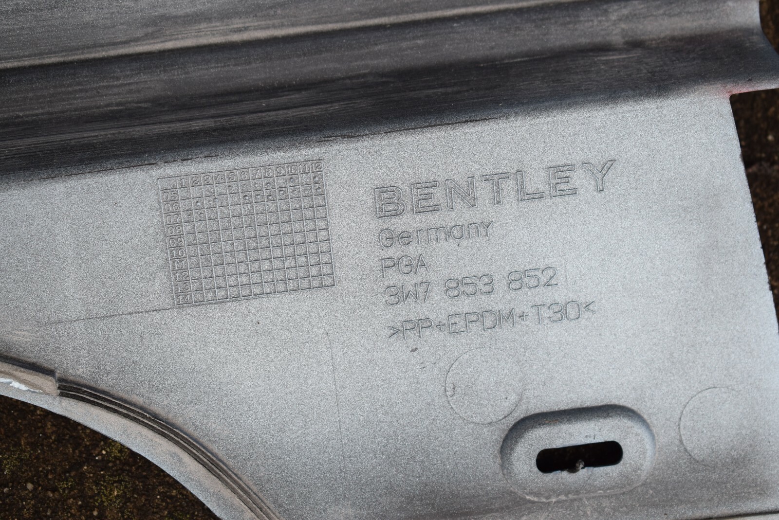 2007 BENTLEY CONTINENTAL GT RIGHT SIDE SKIRT OEM