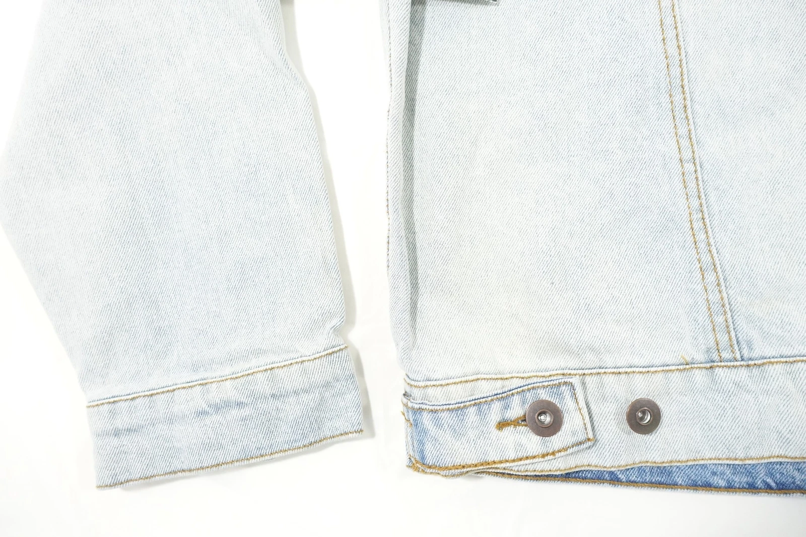 LAZER FADED BLEACHED BLUE XL TRUCKER DENIM JEAN JEANS JACKET MENS NWT NEW - product detail image 10