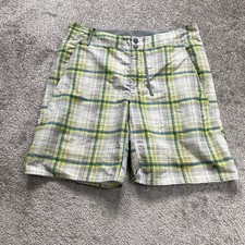 Columbia Omni Shade Plaid Shorts Mens Multicolor Drawstring Active Outdoor 38x10