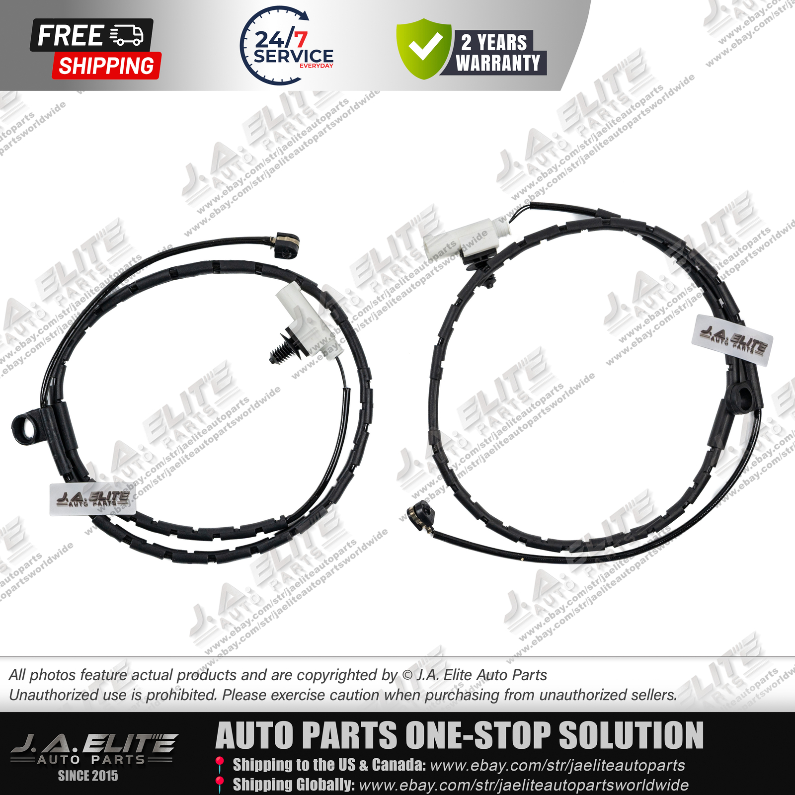2pcs Front Brake Pad Wear Sensor fit Aston Martin V8 Vantage  DB9, 4G43-2L507-AB
