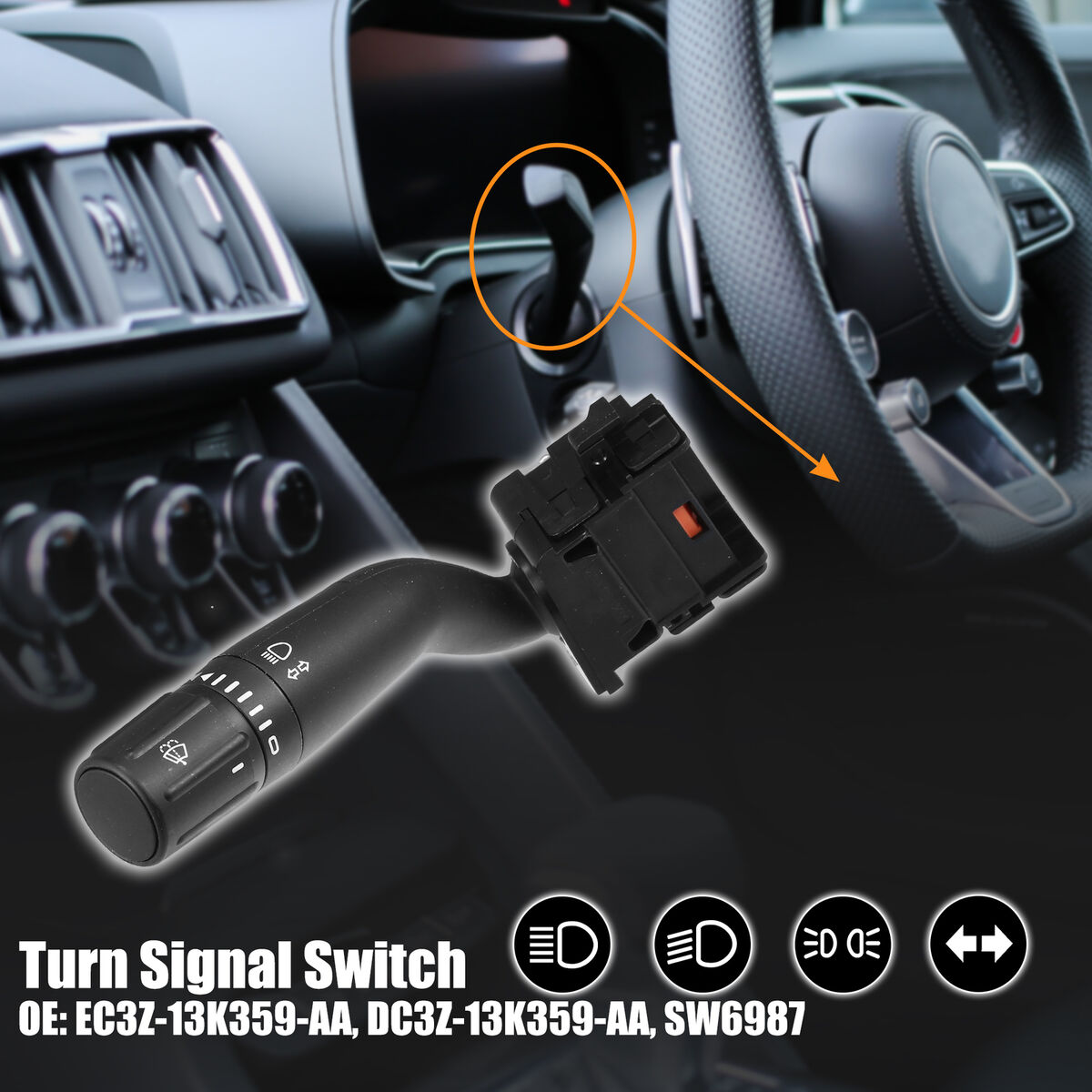 EC3Z-13K359-AA Car Turn Signal Column Lever Switch for Ford EC3Z-13K359-AA Car Turn Signal Column Lever Switch for Ford