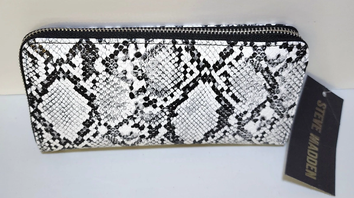 New With Tag Steve Madden Snakeskin Zippered Multi Wallet