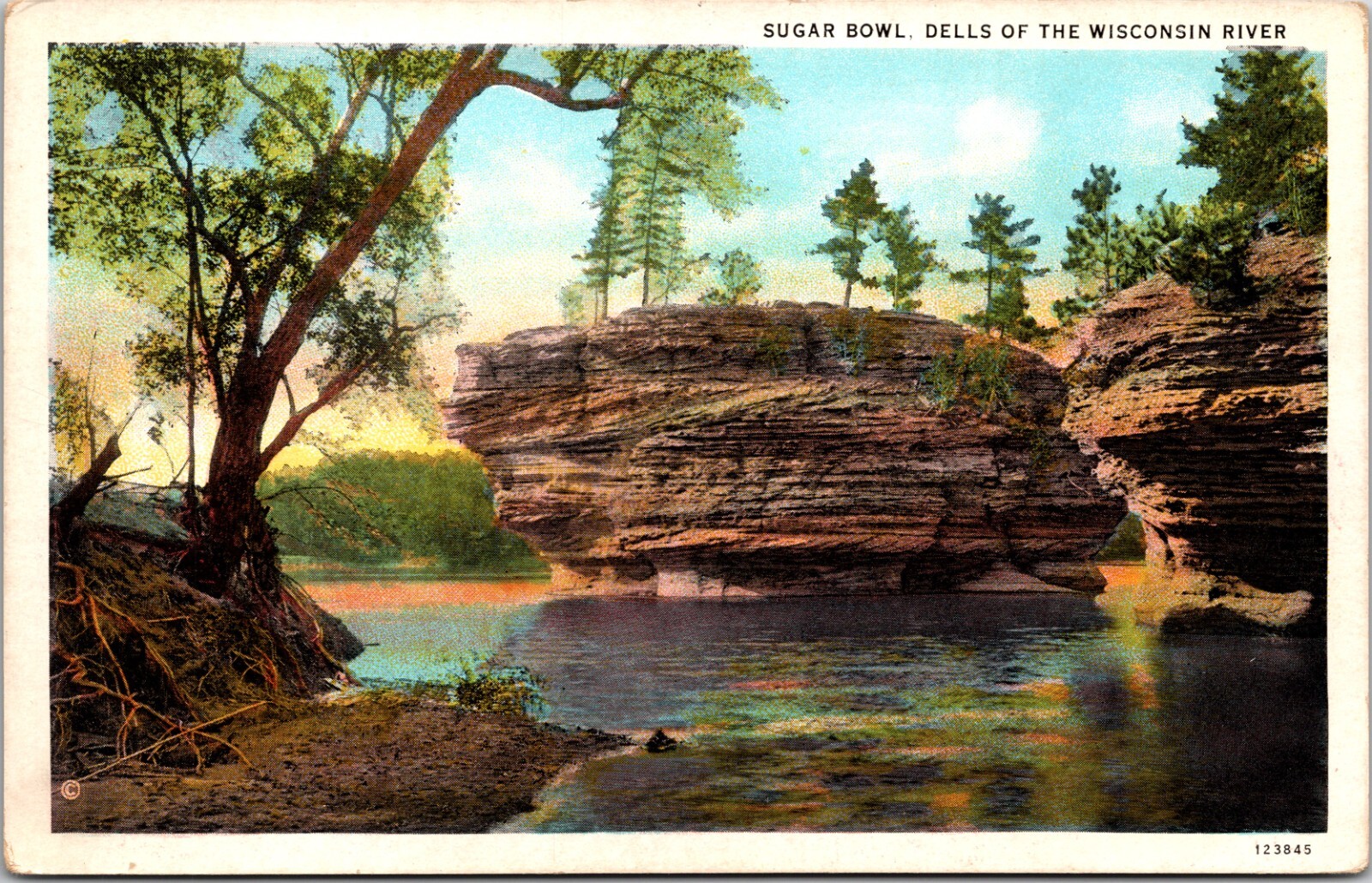 Sugar Bowl Dells of the Wisconsin River Newport Wisconsin Vintage Postcard 9175