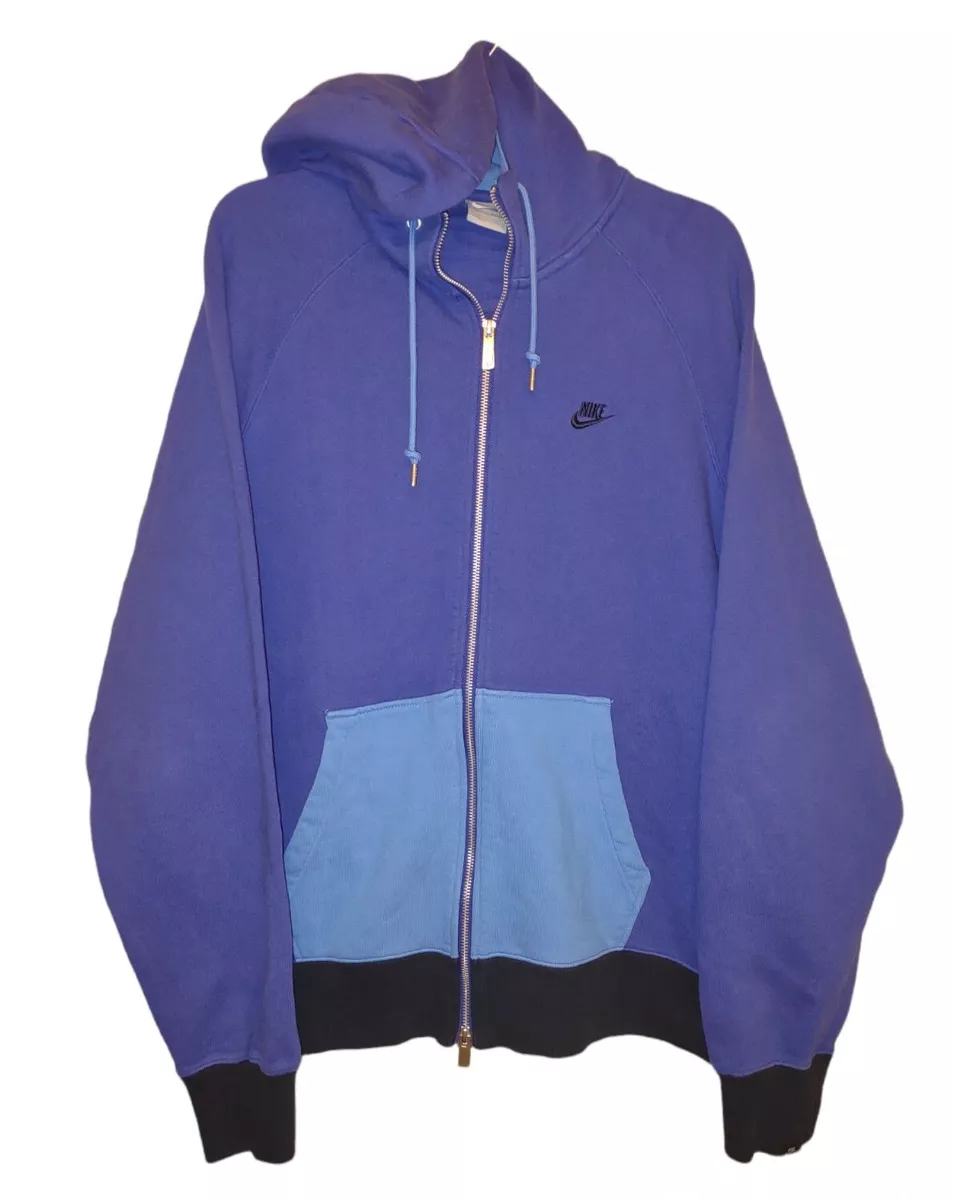 Nike AW77 Zip Hoodie Size XL Purple Navy Blue 340864-419 Hoody Heavy eBay