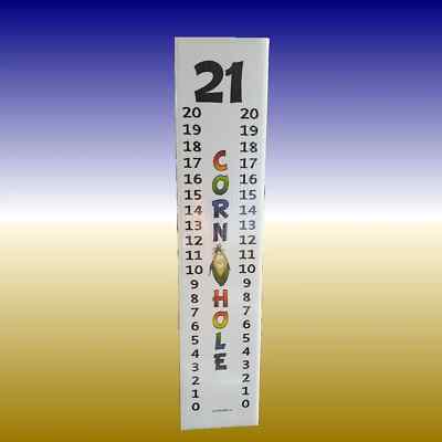 Cornhole Scoreboard Score Keeper - Full Color ''Corn Hole'' & Cartoon Corn Cob
