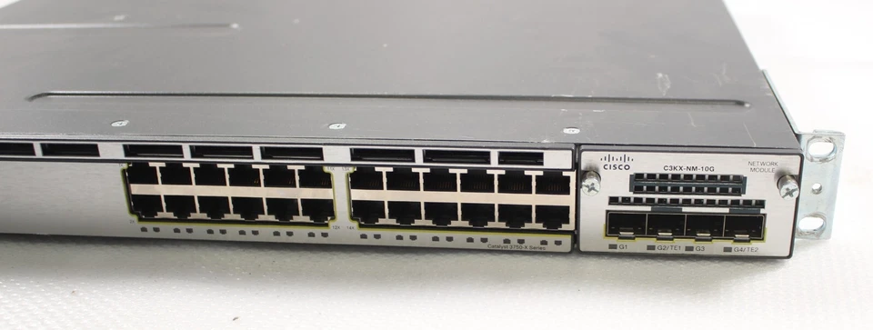 Cisco Catalyst 3750X Series WS-C3750X-24T-S V01 Switch C3KX-NM-10G Module 1*PSU - Image 4 of 4