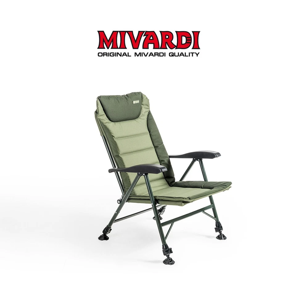 Mivardi Karpfenstühle mit Armlehnen Anglerstuhl klappbar Angelstuhl Schirmhalter - Bild 3 von 3