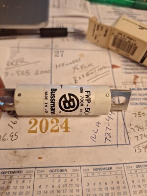 Fusible Rapide Bussmann FWH-50A - 50 Ampères, 500V, Pour Circuits électriques Industriels | Neuf