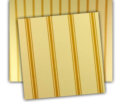 MELODY JANE Puppenhaus Miniaturdruck 1:12 Gold Creme Regency Streifen Tapete