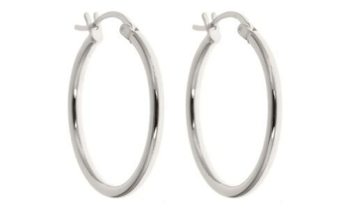 Boucles d'oreilles fines cerceaux solides en argent sterling 925 argent sterling cerceaux - Photo 1/3